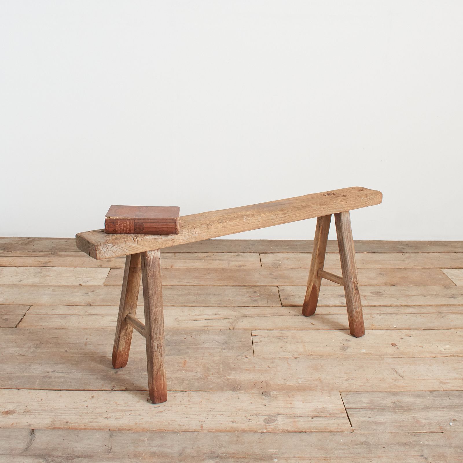 Antique Reclaimed Rustic Wooden Hallway Pig Bench  Dd