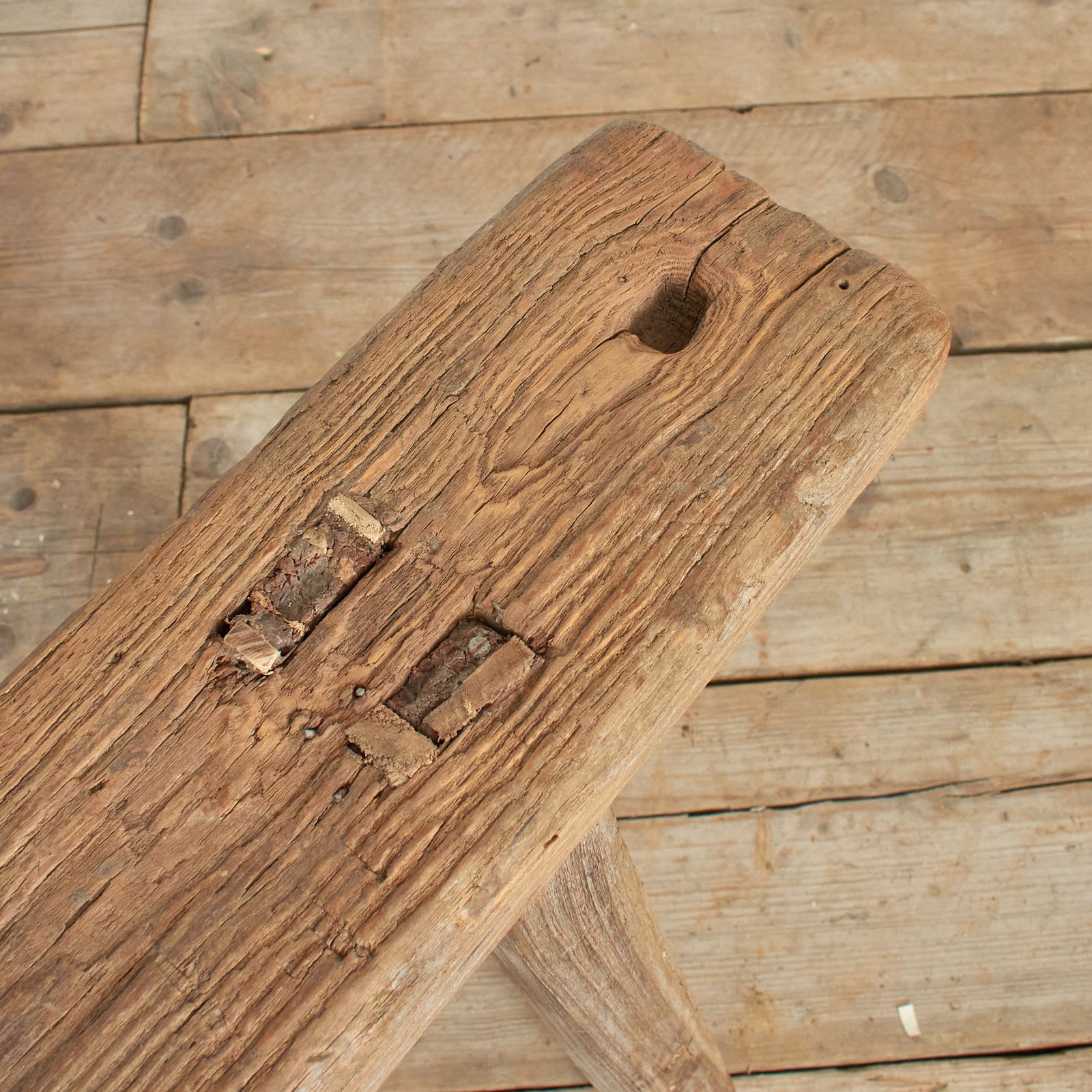Antique Reclaimed Rustic Wooden Hallway Pig Bench  Dd photo Furniture