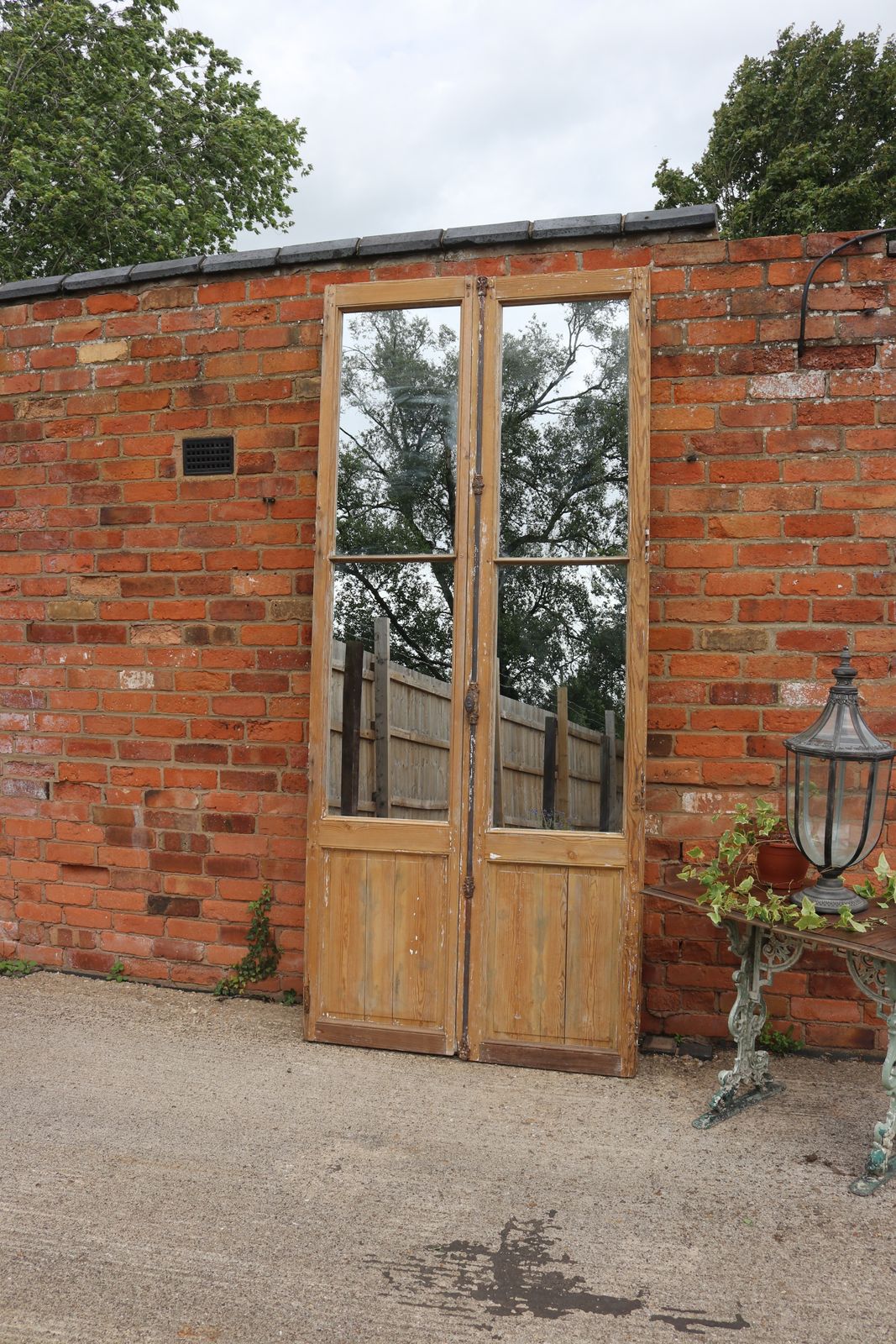 Antique French Chateau Floor Standing Mirror Doors 263cm High photo for sale