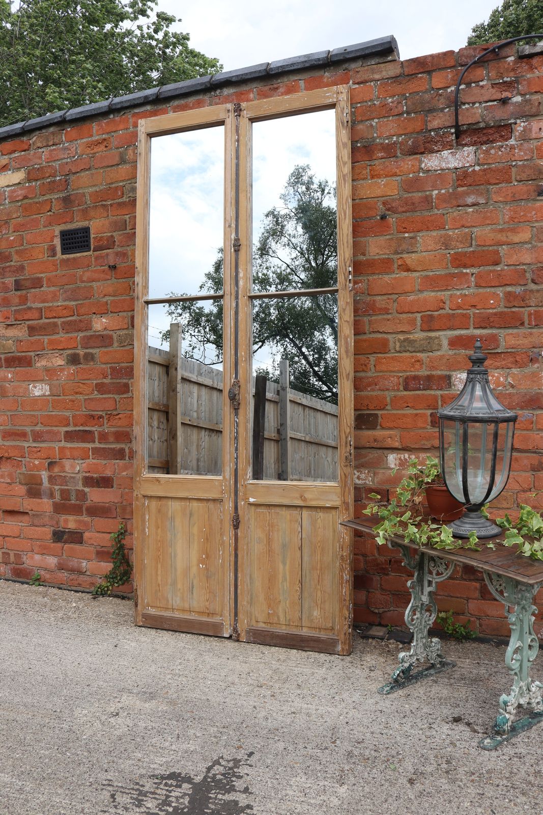 Antique French Chateau Floor Standing Mirror Doors 263cm High photo Home Decor