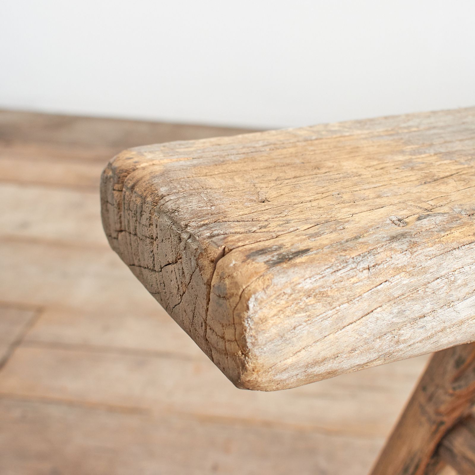 Antique Reclaimed Rustic Wooden Hallway Pig Bench  Da photo Furniture
