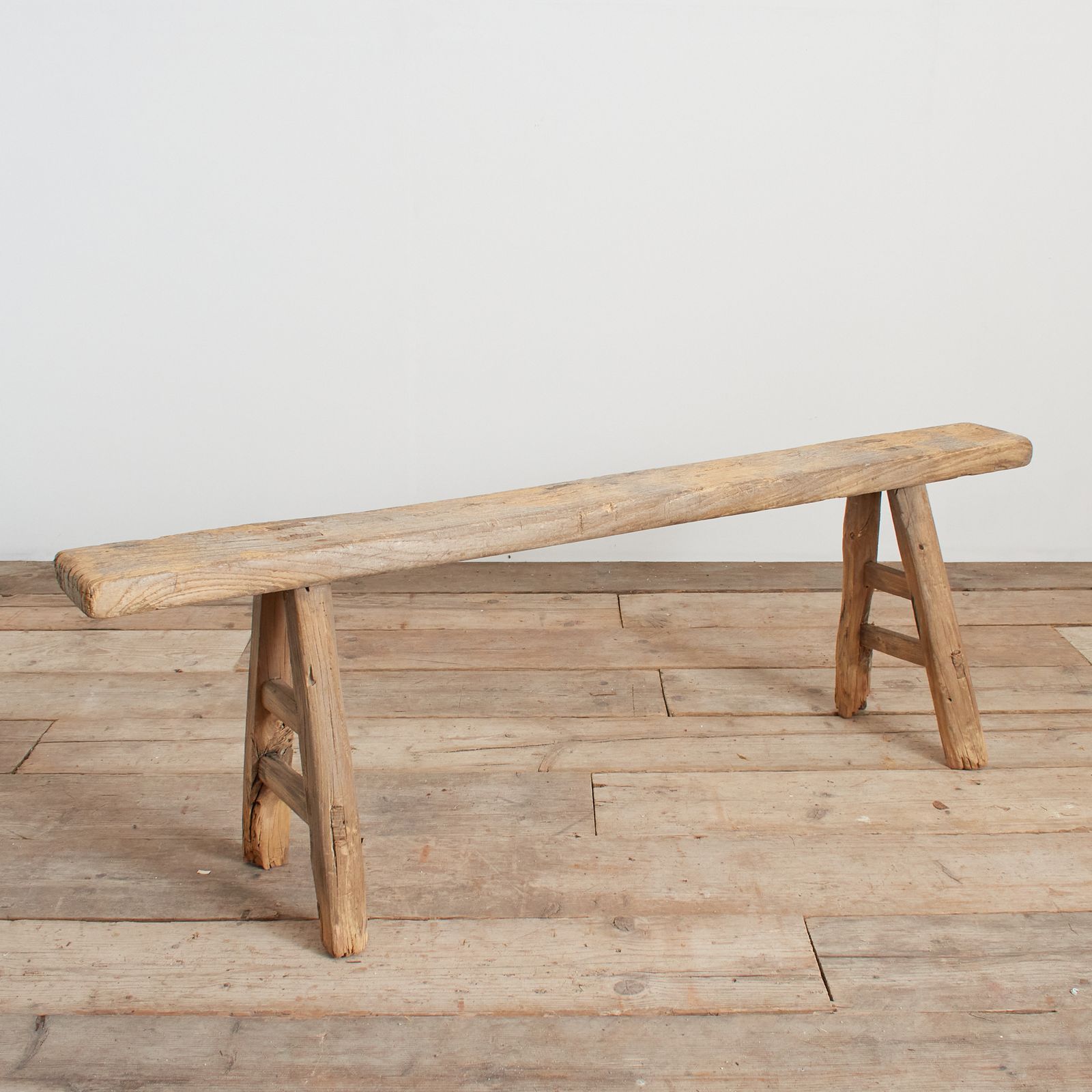 Antique Reclaimed Rustic Wooden Hallway Pig Bench  Da photo vinterior