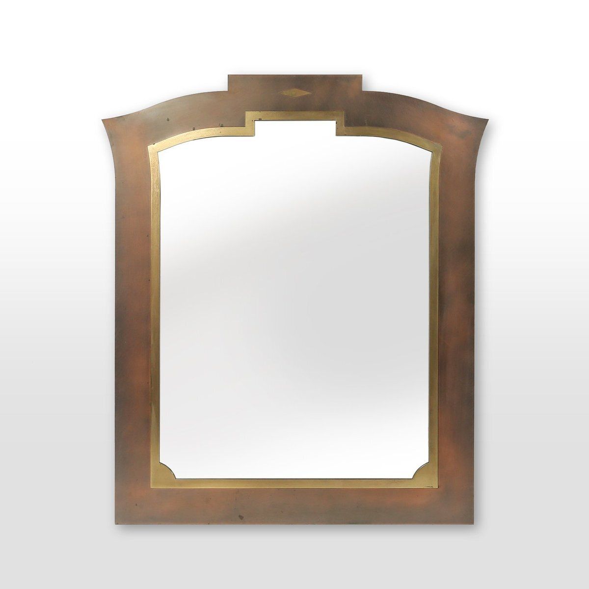 Graphical Mirror From Belgo Chrome, Belgium, 1980s