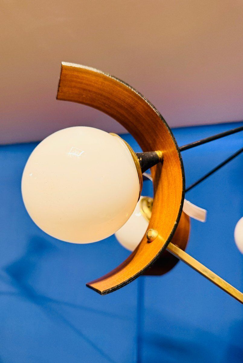 Space Age Chandelier From Stilnovo Milano, 1950 photo vinterior