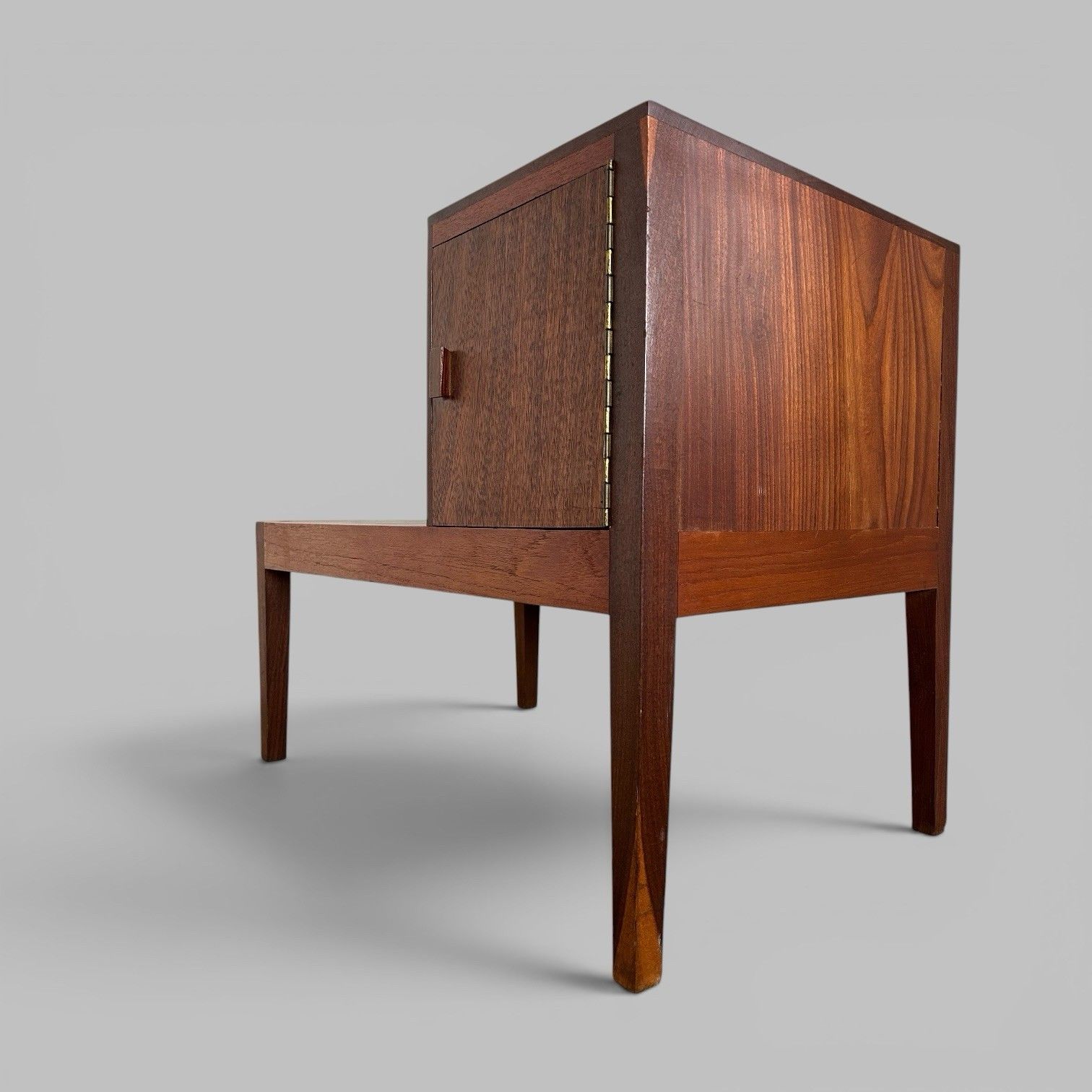 Mid Century Solid Teak Hall Bench / Telephone Seat photo furniture