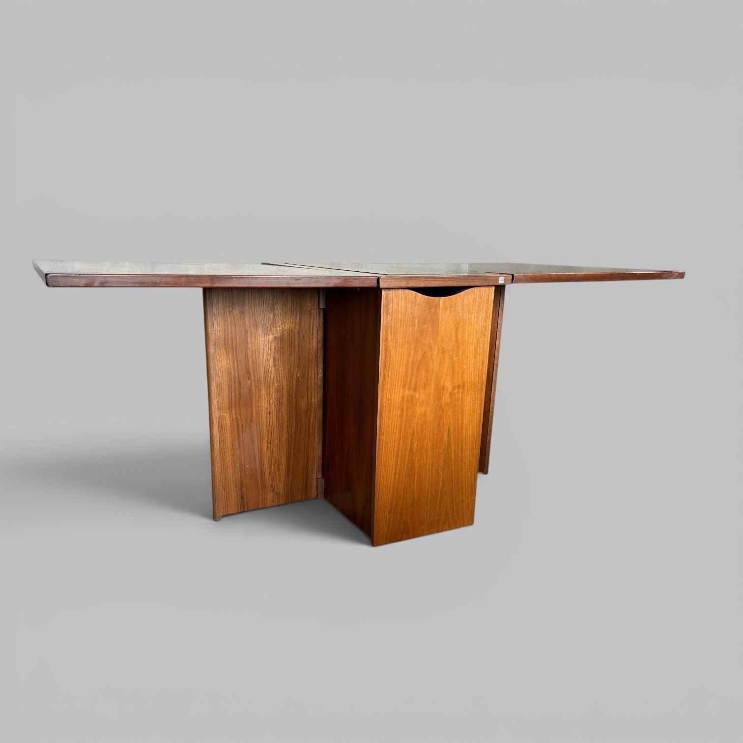 Skovby Danish Teak Drop Leaf Dining Table With Storage photo vintage
