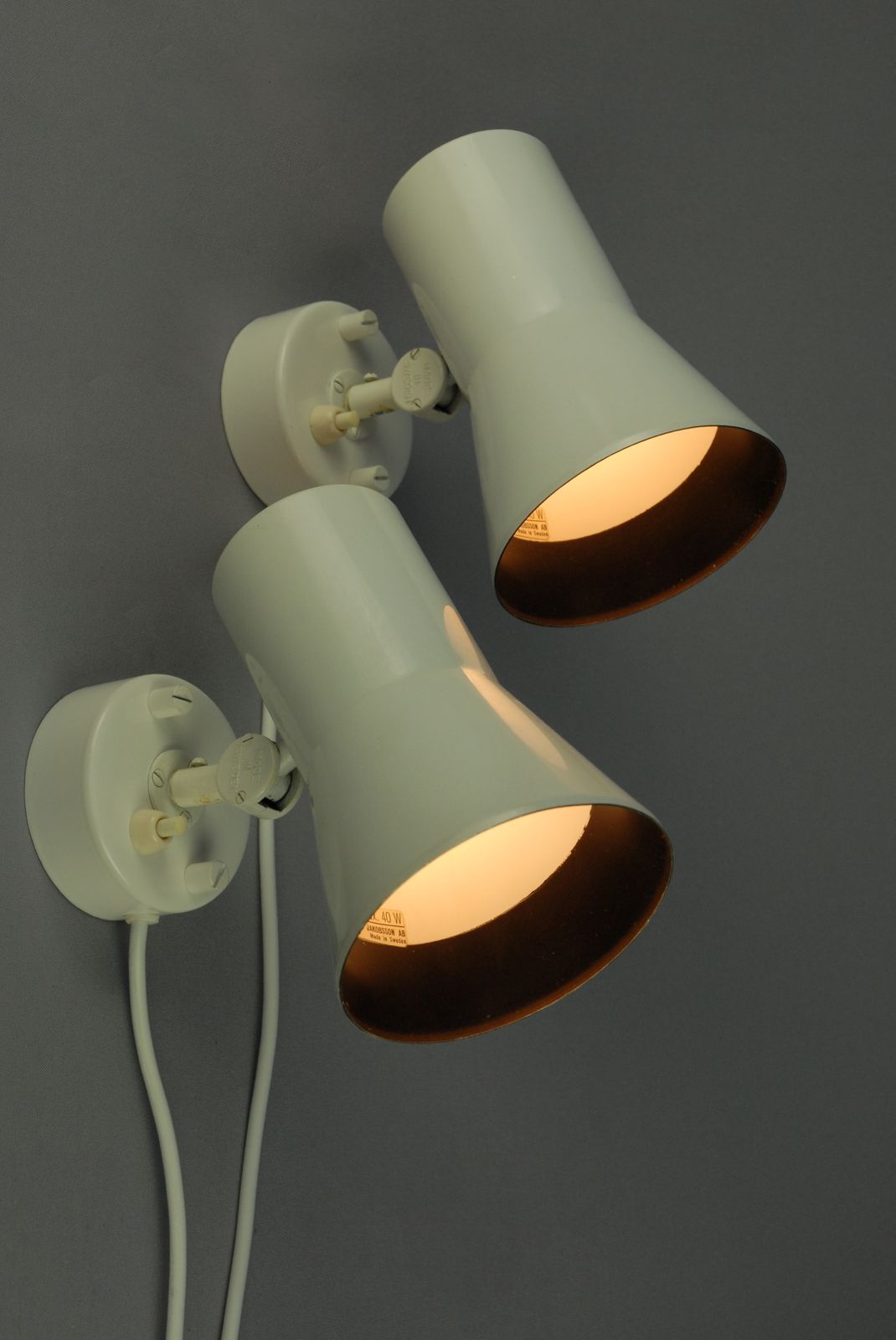 Pair Of Model V 239 Wall Lamps By Hans Agne Jakobsson For Hans Agne Jakobsson Ab, Sweden, 1960s photo for sale