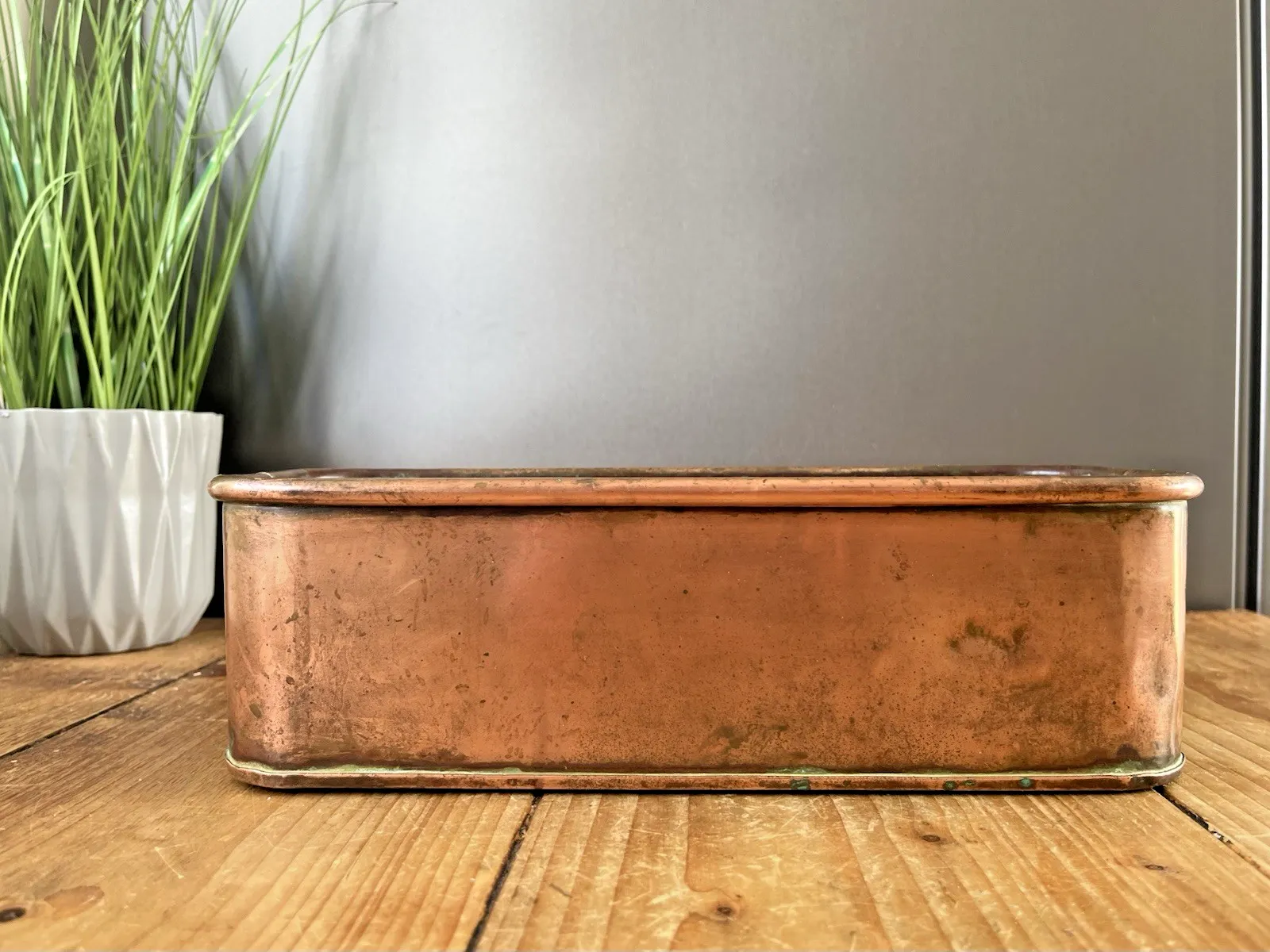 Antique Victorian Copper Windowsill Flower Trough Brass Lion Planter Not Vintage photo buy