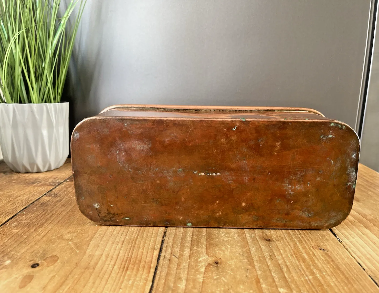 photo vinterior Antique Victorian Copper Windowsill Flower Trough Brass Lion Planter Not Vintage