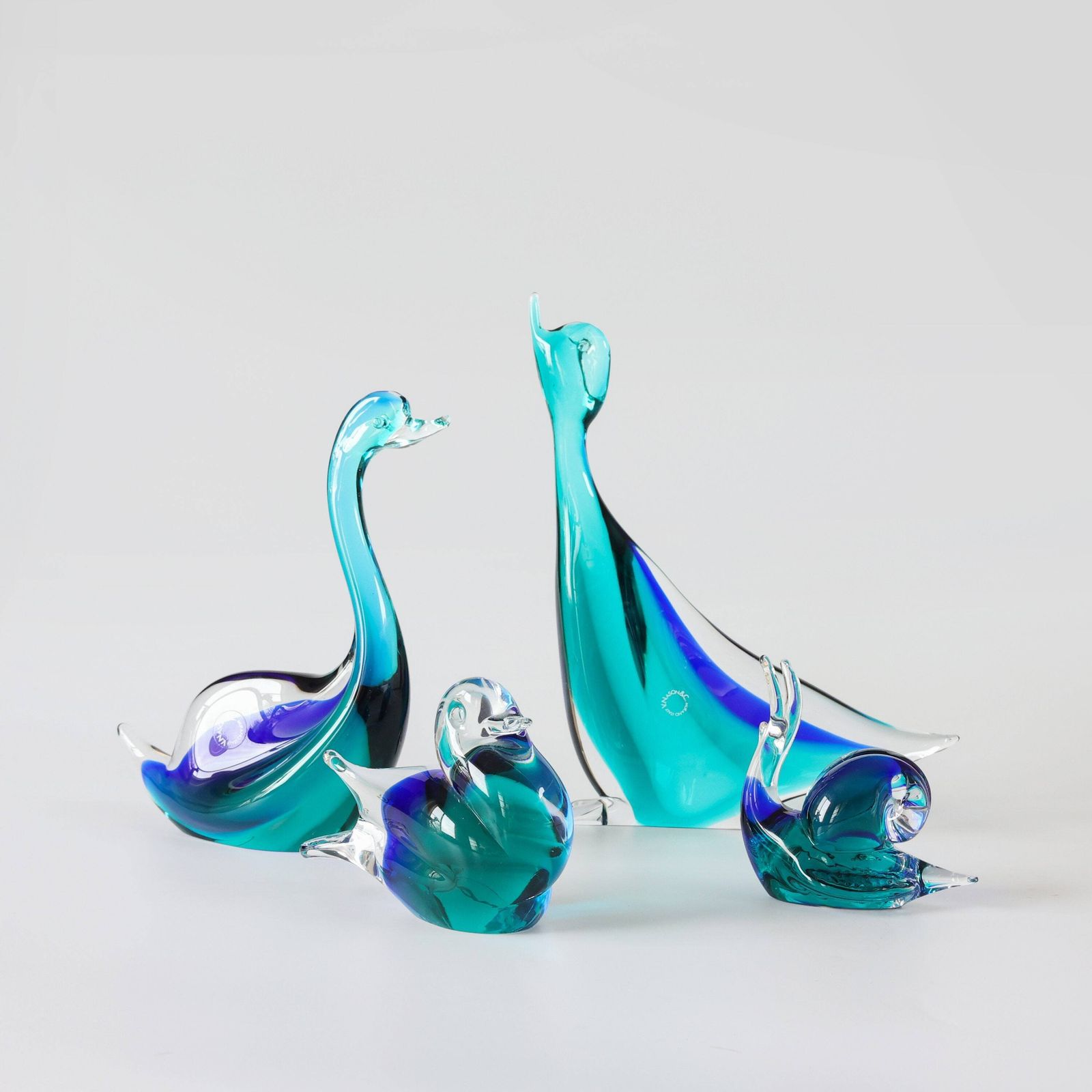 Murano Glass Sculptures By V. Nason & C.