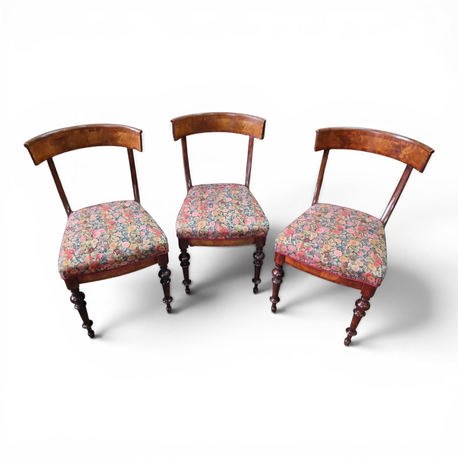 Antique Victorian Bow Back Dining Chair Mahogany Hall Bedroom Side Chair 1 Of 3 photo furniture