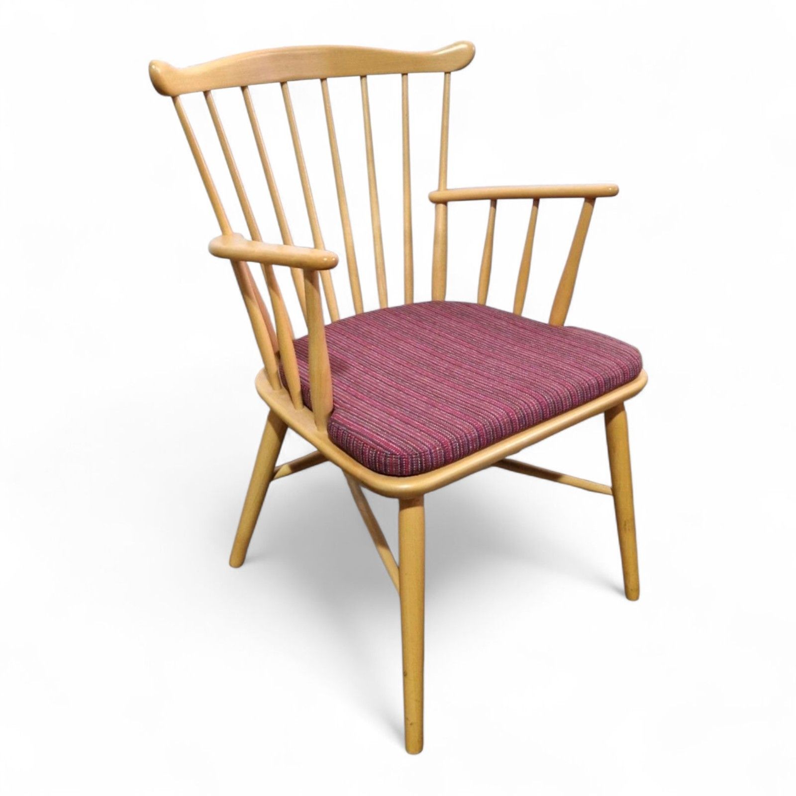 Farstrup Danish Beech Armchair Mid Century Modern Scandinavian Windsor Chair photo for sale