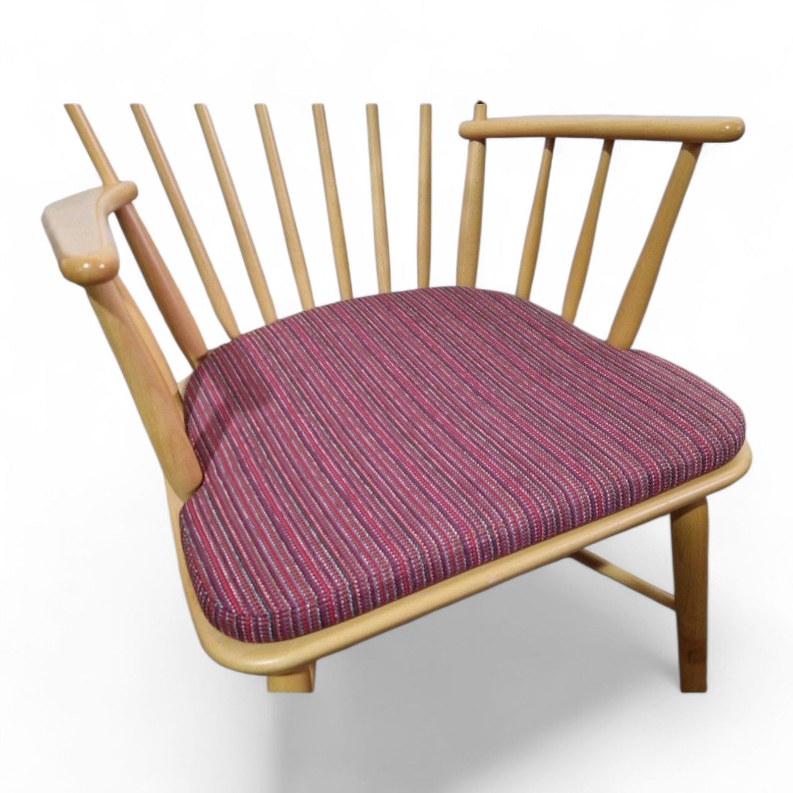 Farstrup Danish Beech Armchair Mid Century Modern Scandinavian Windsor Chair photo vinterior