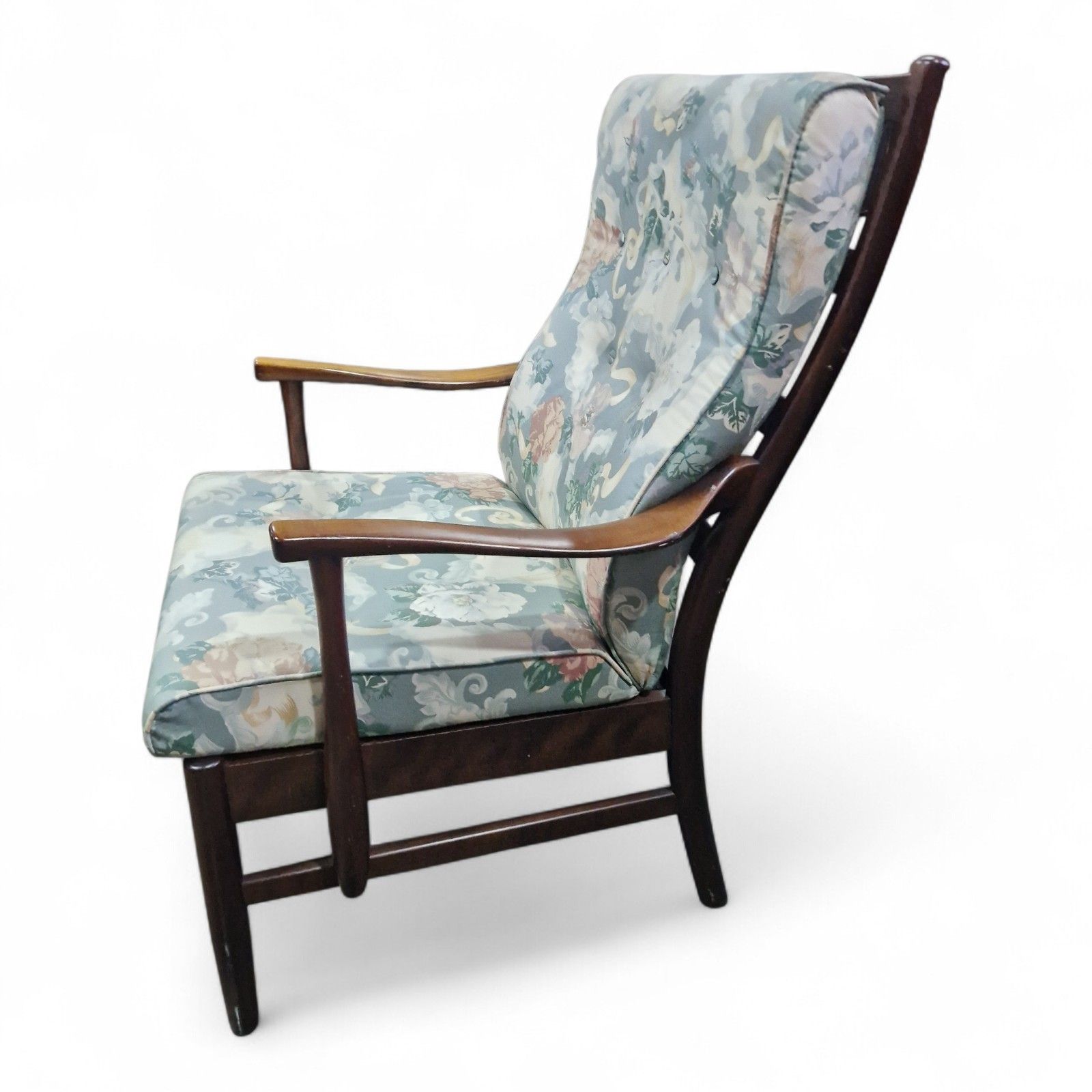 Danish Mid Century Modern Armchair Teak Lounge Chair Vintage Scandinavian photo vintage