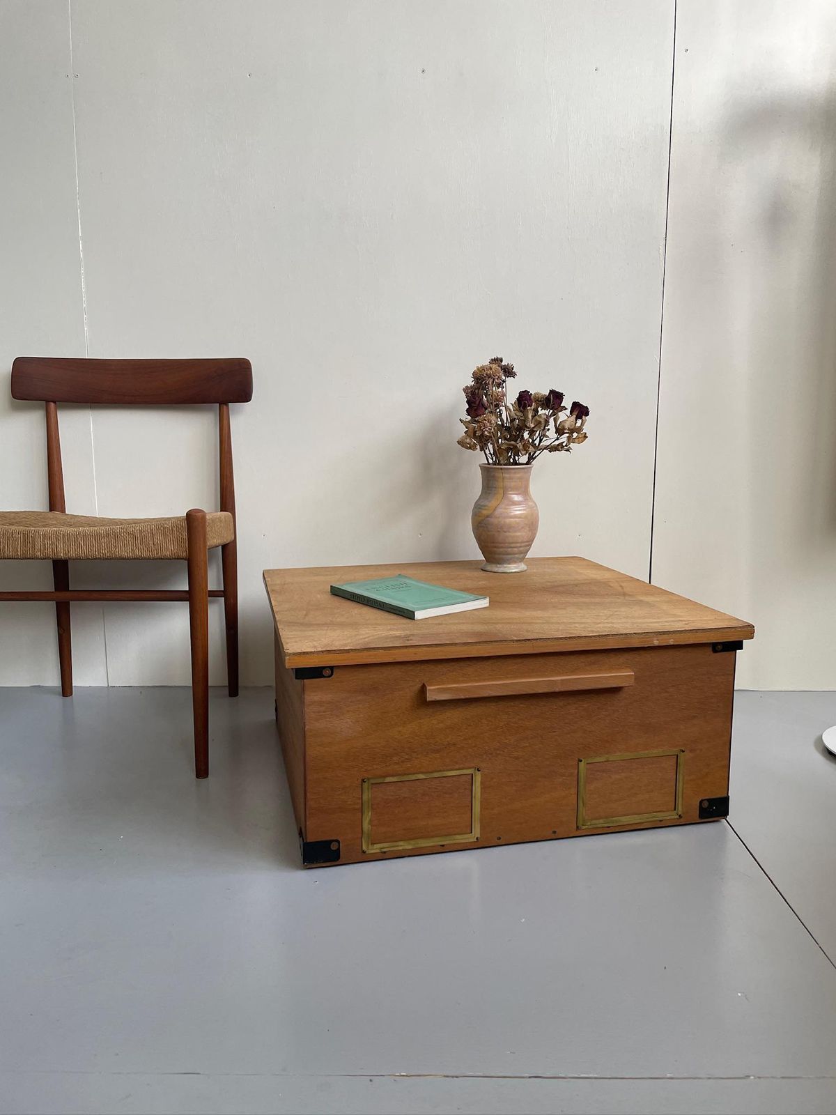 Mid Century Modern Wooden Storage Box: British Museum Artifact, 1962