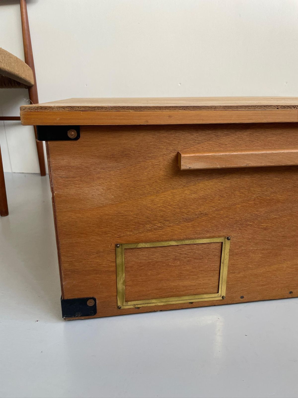 Mid Century Modern Wooden Storage Box: British Museum Artifact, 1962 photo vintage