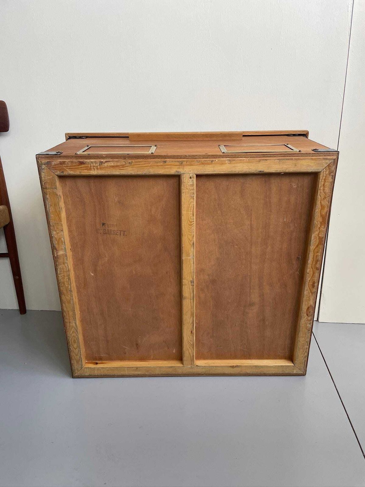 photo for sale Mid Century Modern Wooden Storage Box: British Museum Artifact, 1962