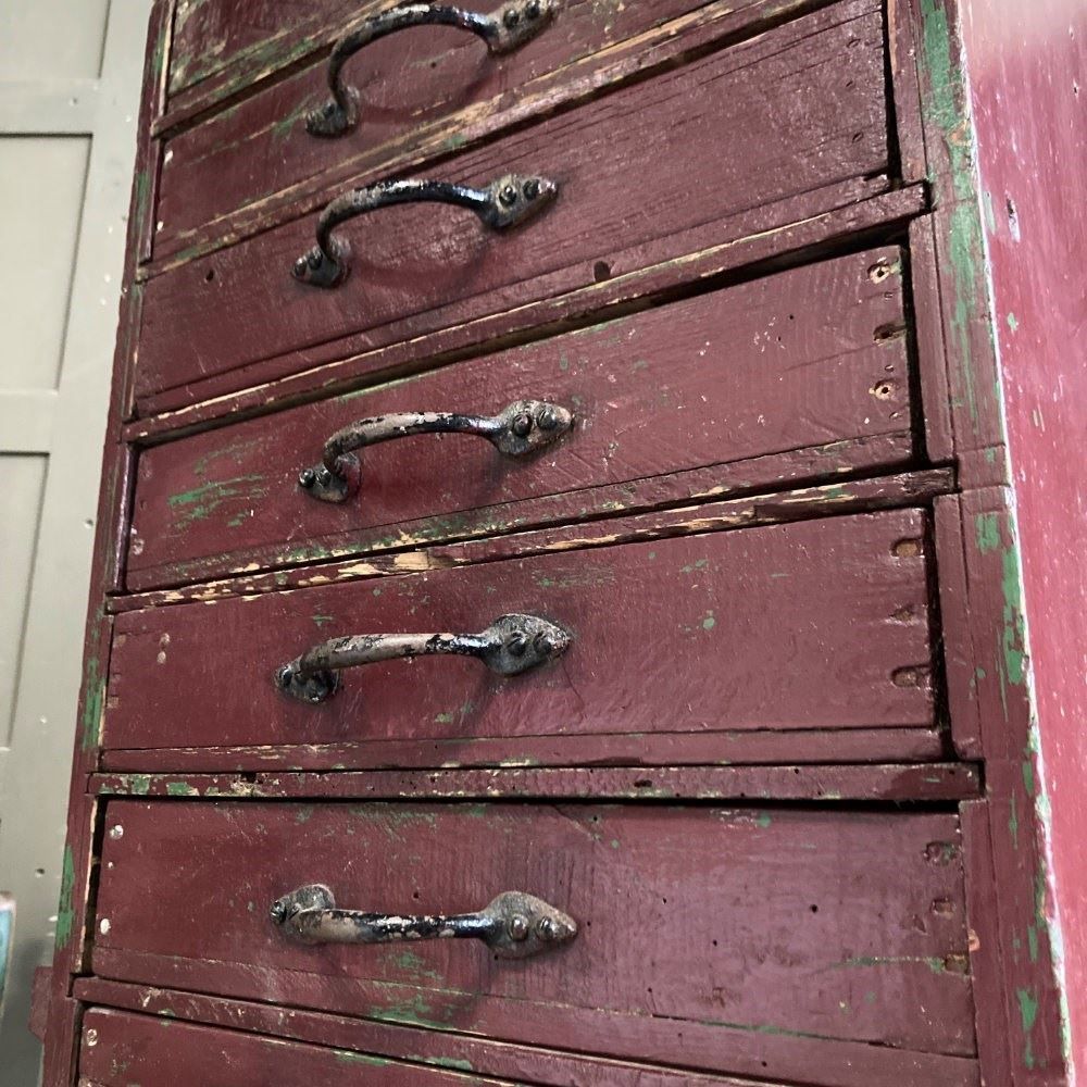 photo for sale Vintage Homemade Bank Of Drawers