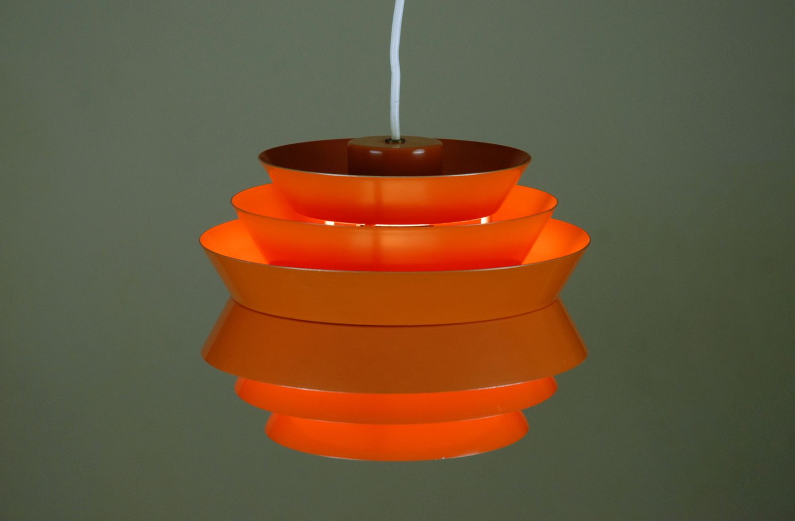 Vintage Swedish Trava Pendant Lamp By Sigurd Lindkvist For Granhaga Metallindustri