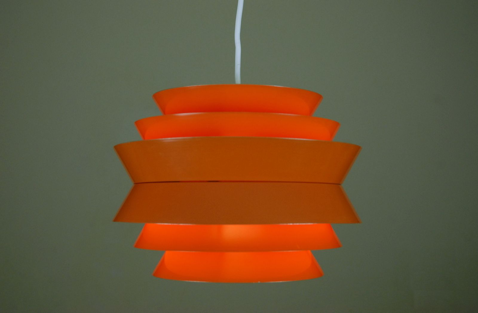 Vintage Swedish Trava Pendant Lamp By Sigurd Lindkvist For Granhaga Metallindustri photo Lighting
