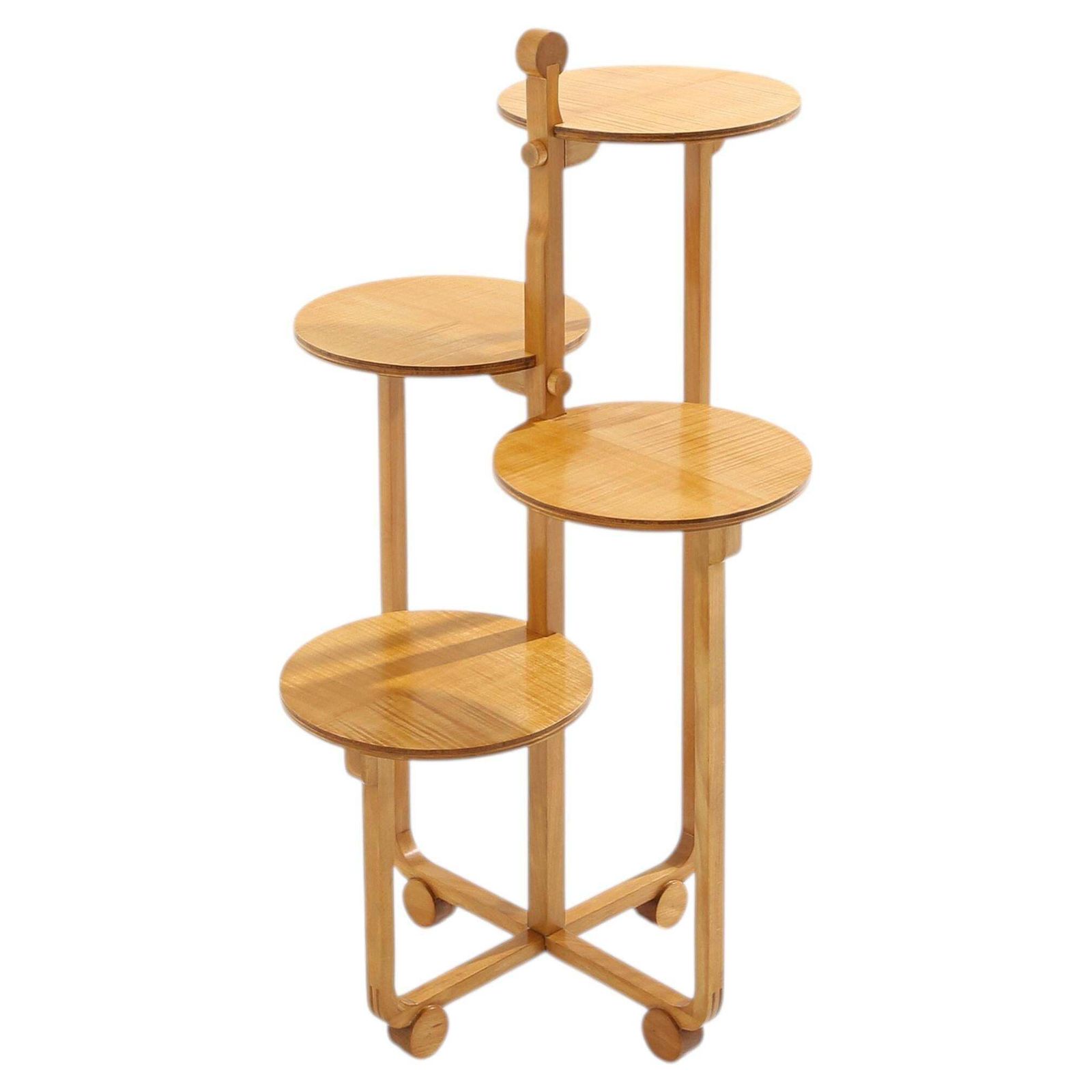 Table à quatre plateaux André Groult en bois d'érable et de hêtre, vers 1920