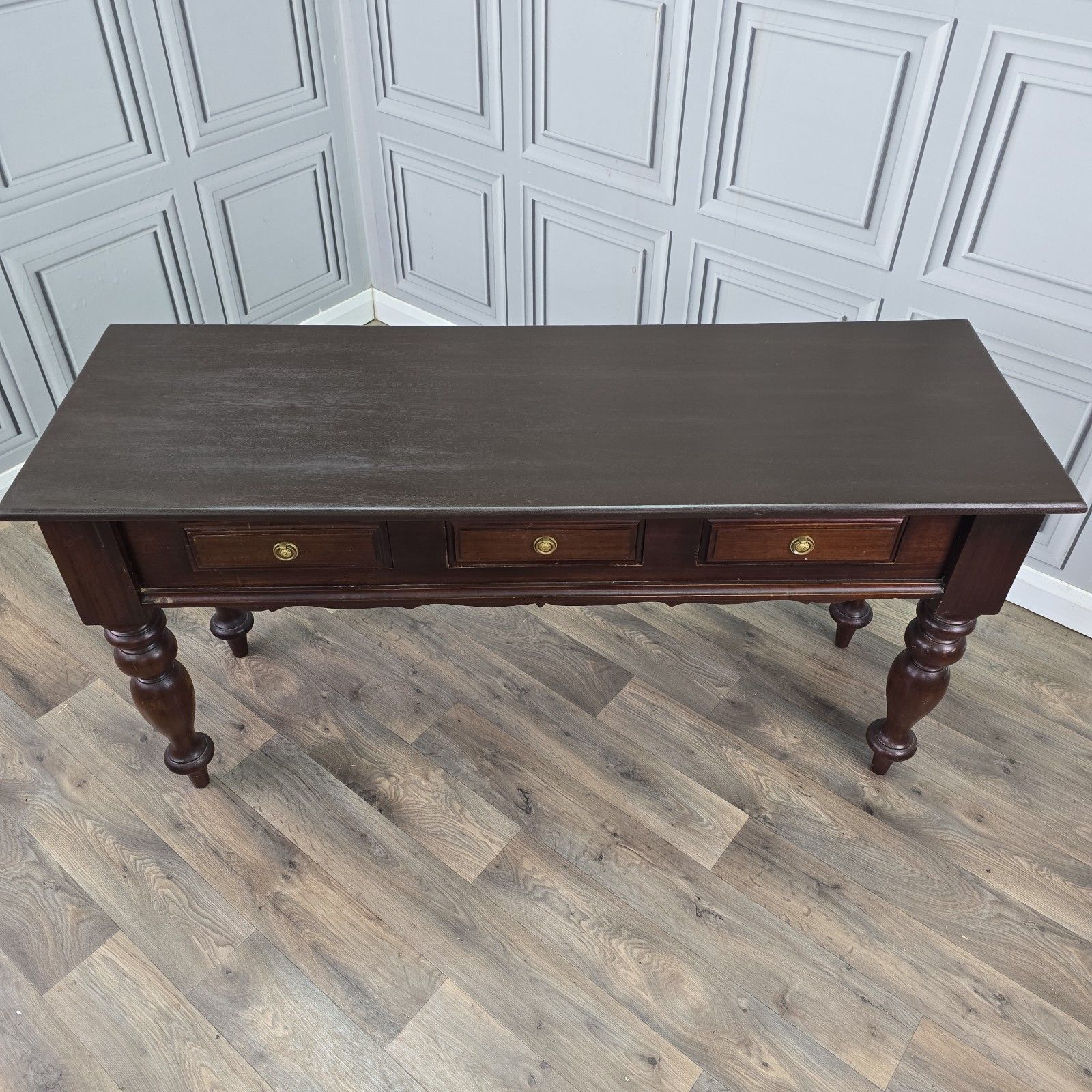 photo for sale Antique Style Console Table Serving Hall Table Writing Desk Colonial Mahogany