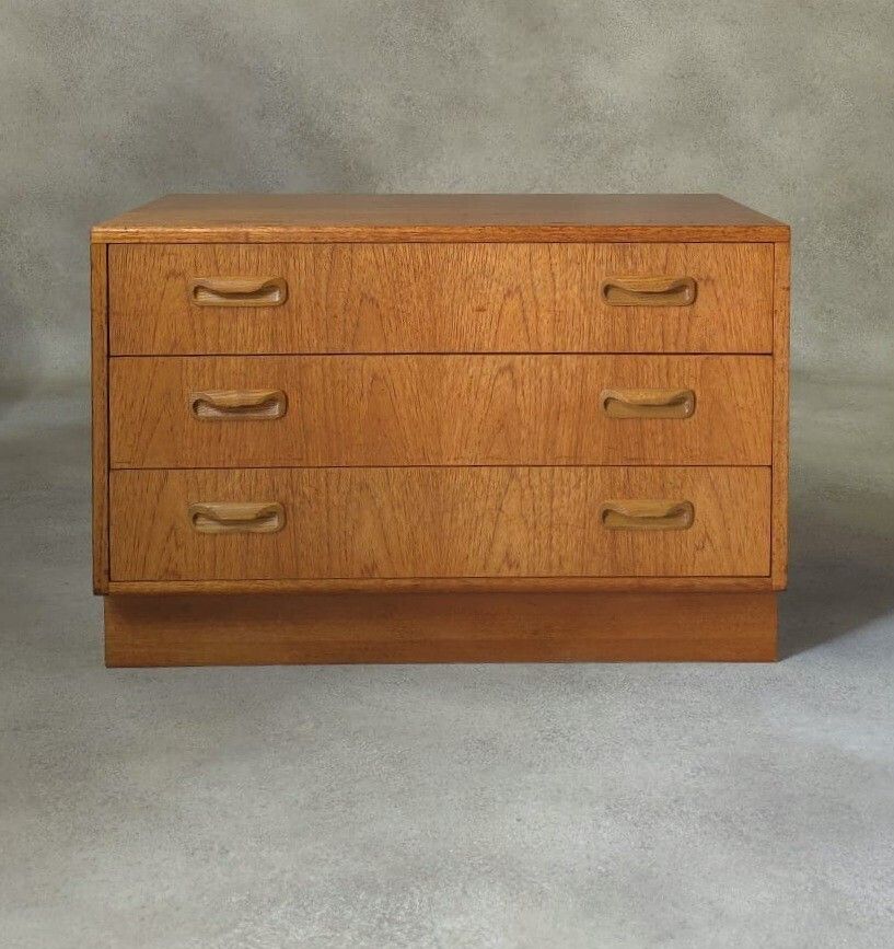 Mid Century G Plan Fresco Teak Chest Of Drawers 3 Drawer Chest photo furniture
