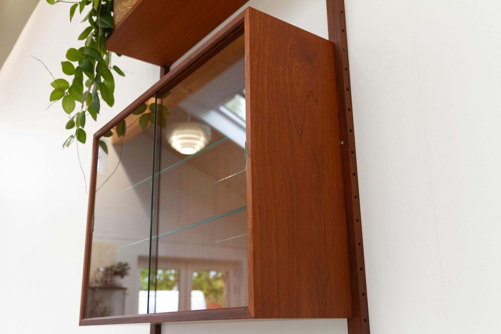 photo vinterior Danish Modern 1 Bay Modular Teak Wall Unit By Poul Cadovius For Cado, 1960s.
