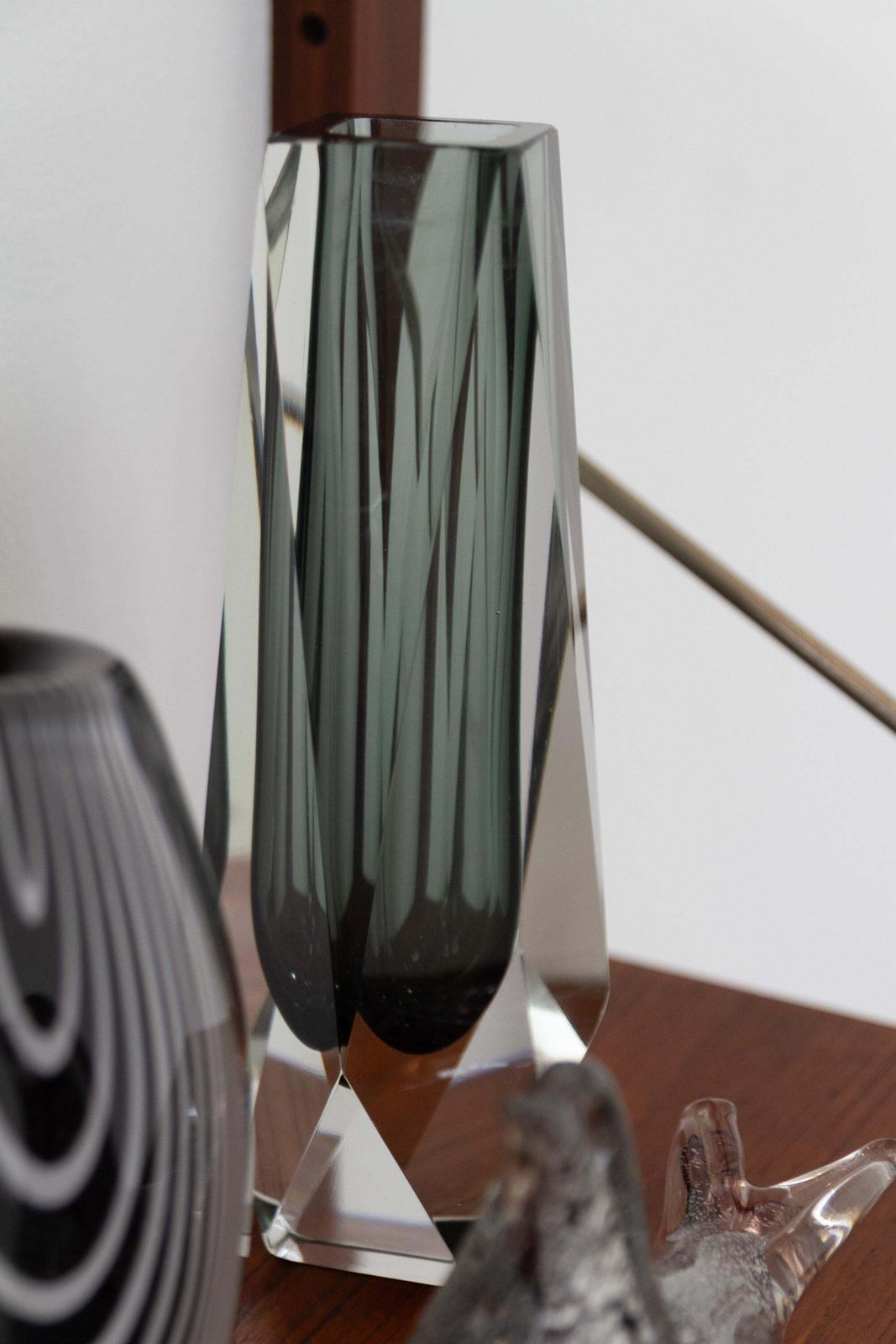 photo buy Italian Murano Faceted Sommerso Glass Vase, 1970s.