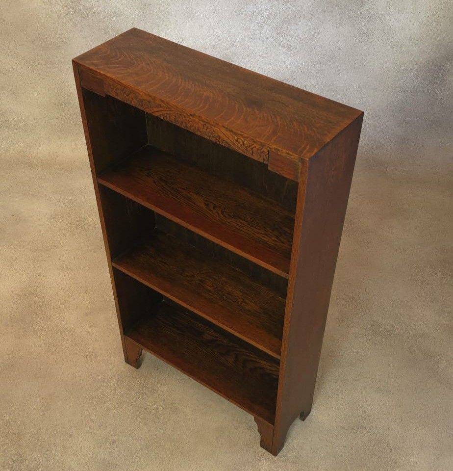 Antique Oak Arts & Crafts  Bookcase Small Bookshelf photo for sale