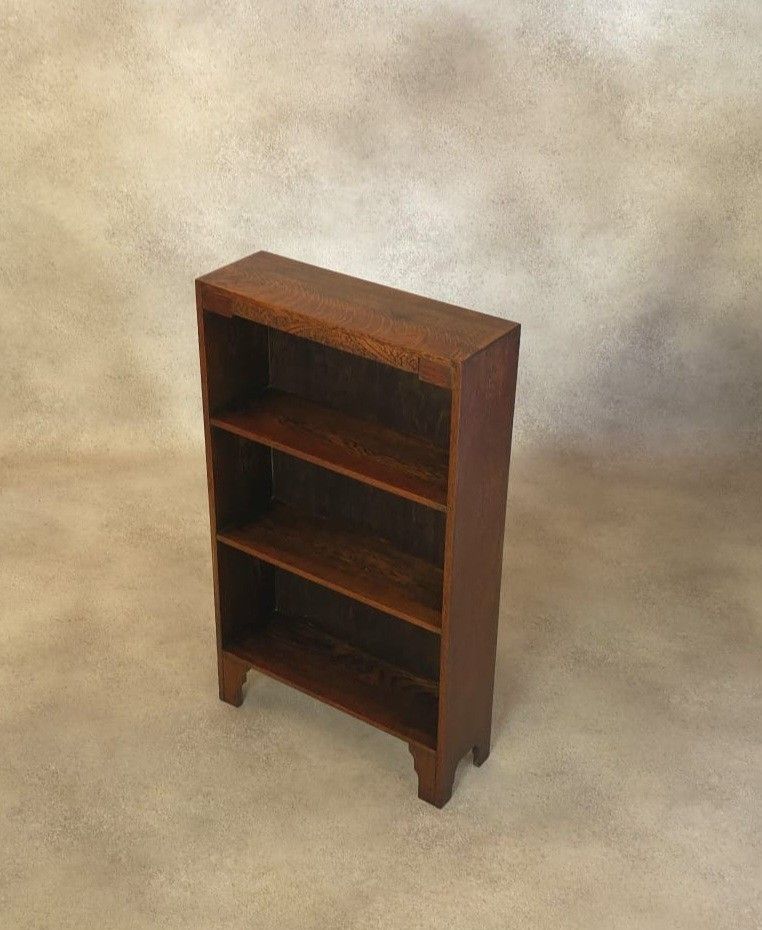 photo vinterior Antique Oak Arts & Crafts  Bookcase Small Bookshelf