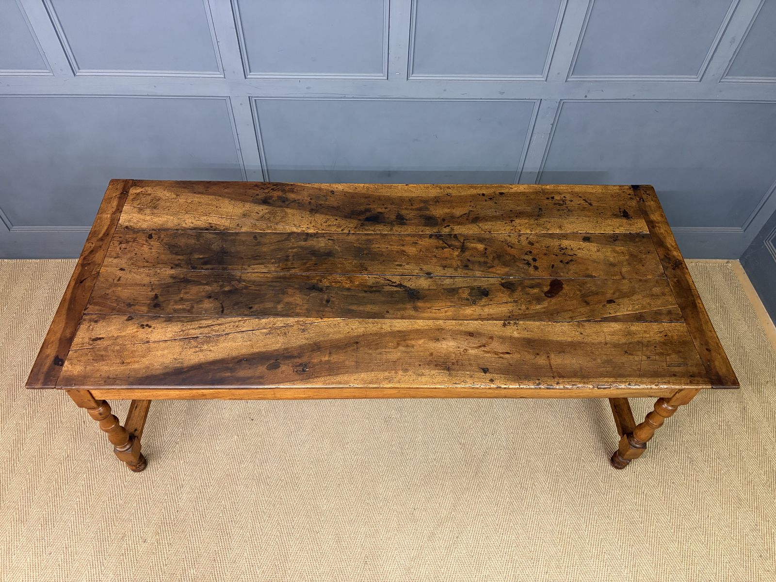 Early 19th Century Walnut Refectory Farmhouse Table photo Furniture