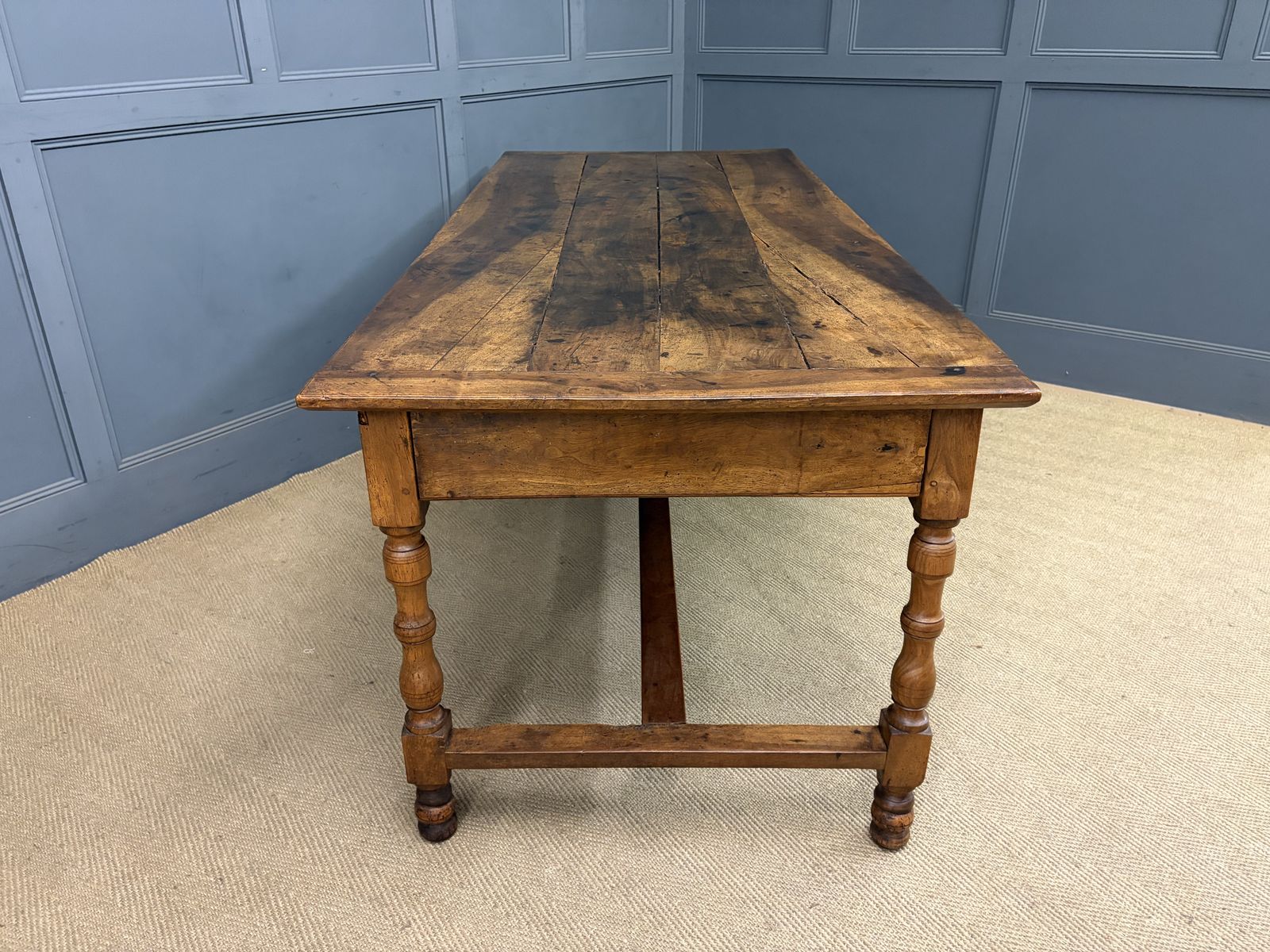 photo furniture Early 19th Century Walnut Refectory Farmhouse Table