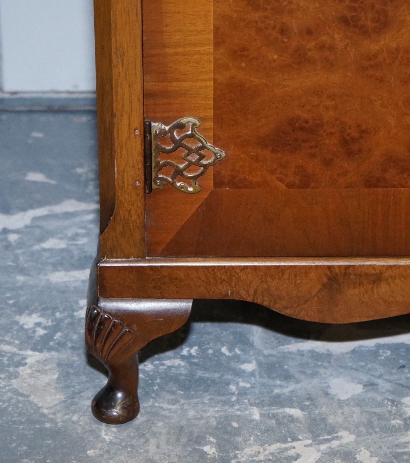 Art Deco Style English Walnut Double Door Wardrobe Made By Dillon, England photo vintage