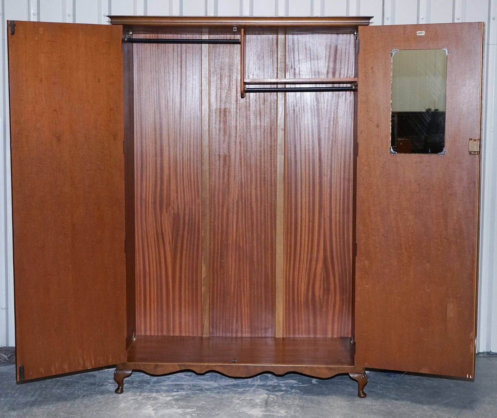 photo for sale Art Deco Style English Walnut Double Door Wardrobe Made By Dillon, England