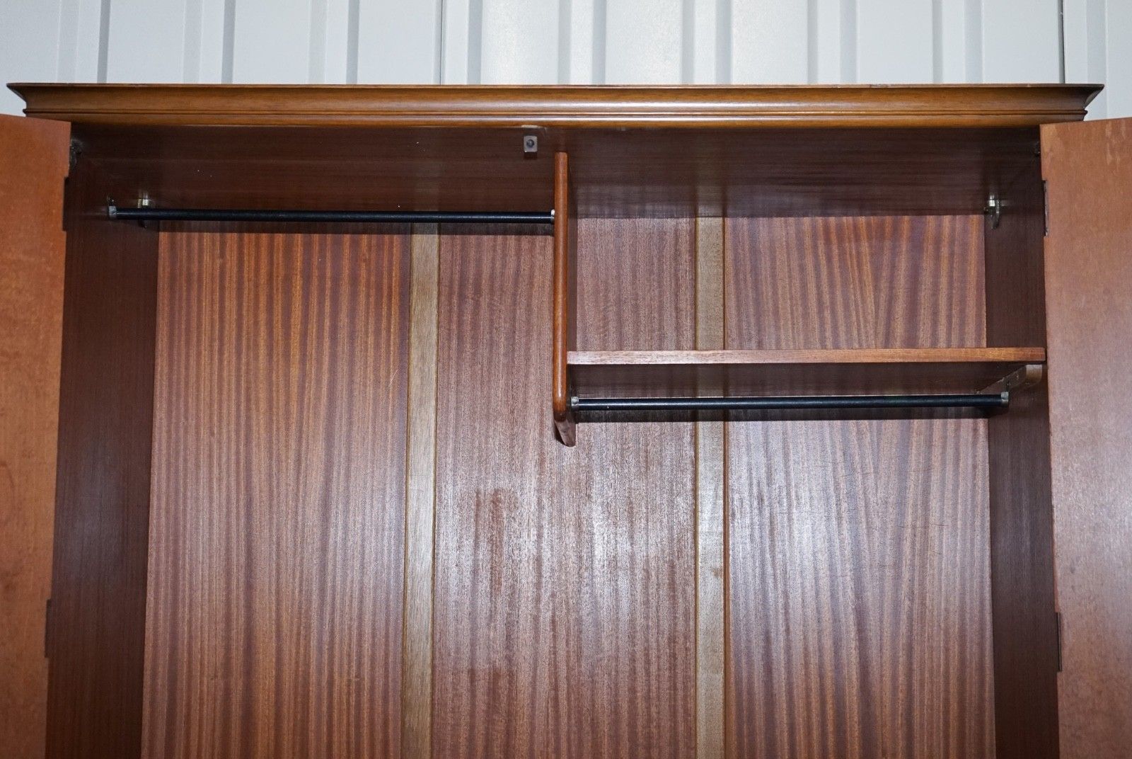 Furniture Art Deco Style English Walnut Double Door Wardrobe Made By Dillon, England photo