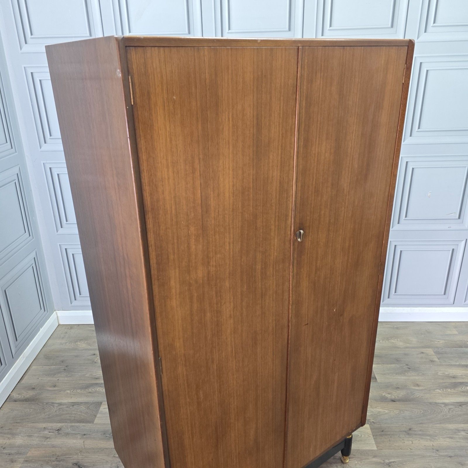 Vintage G Plan Wardrobe Tola & Black Mid Century Compactrobe Retro Mcm Tallboy photo 280.0
