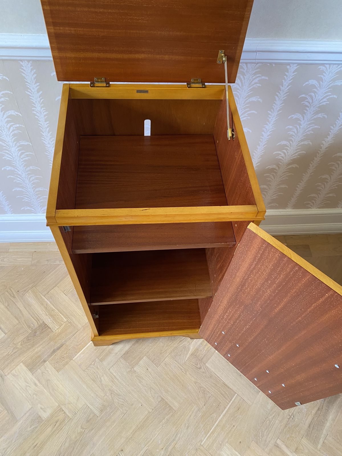 Vintage Yew Wood Hi Fi Media Cabinet By Candlelight photo for sale