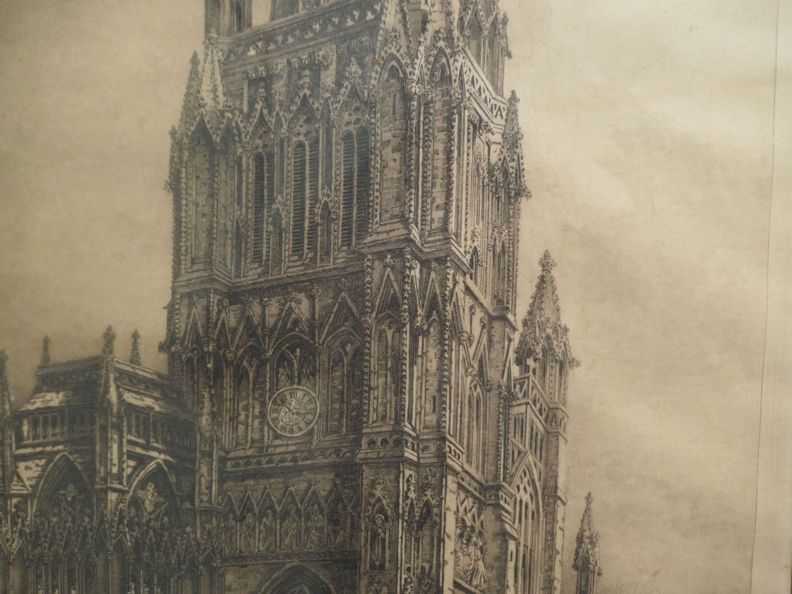 Engraving By Artist Charles Bird Of St. Mary Redcliffe Church In Bristol, England. photo for sale