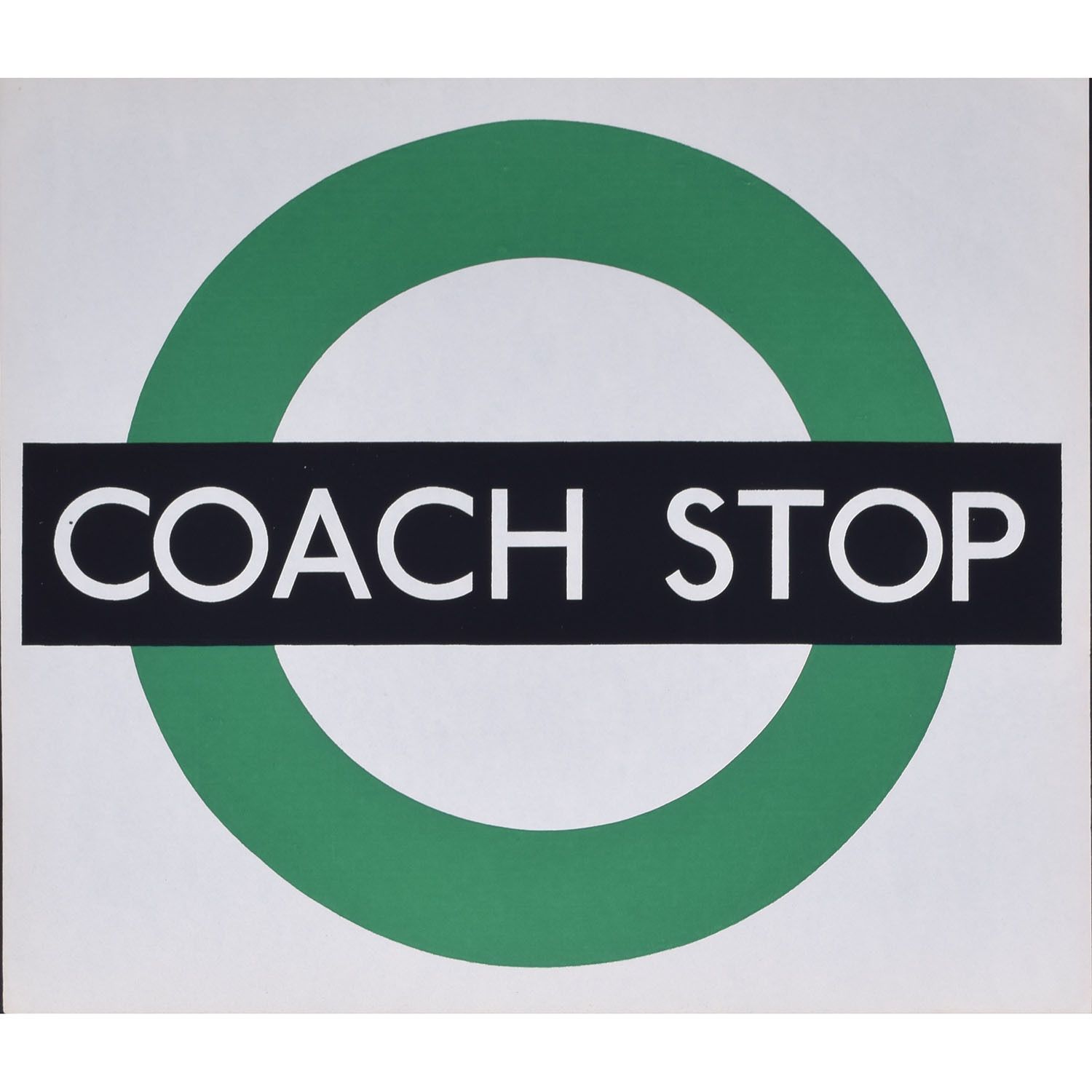 ‘Zero’ Hans Schleger Transport For London Coach Stop Poster
