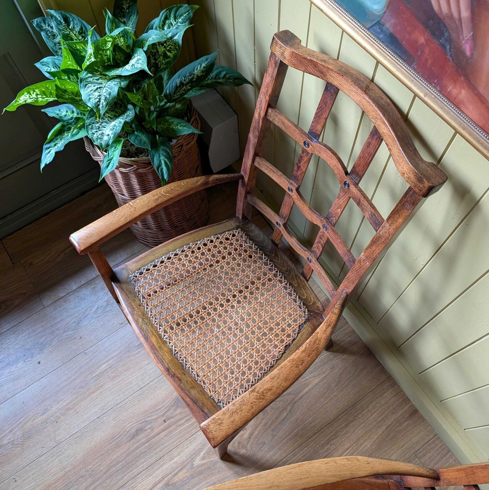 Pair Of Arts And Crafts Oak Fireside Chairs photo vinterior