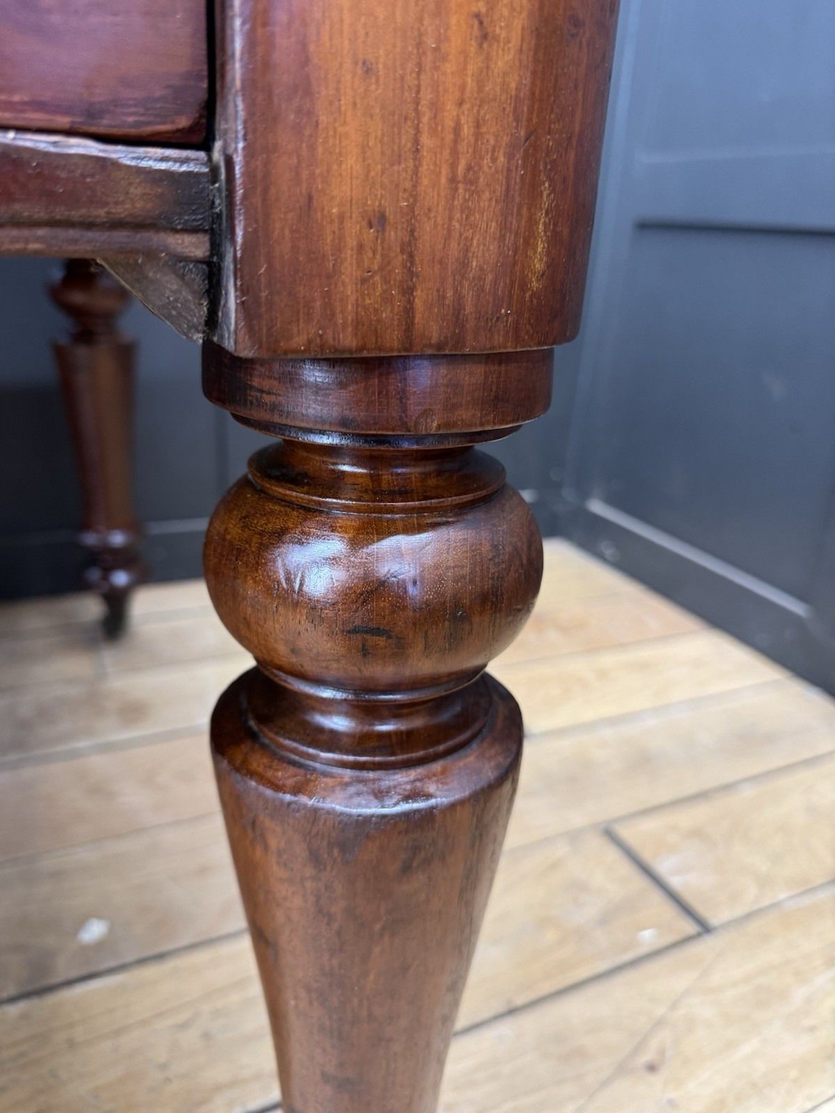 Antique Victorian Mahogany Library Table Desk Kitchen Dining Table With Drawers photo buy