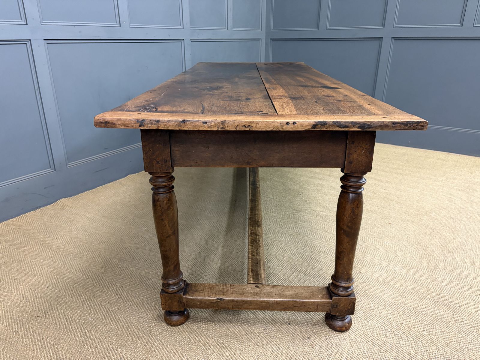 photo buy Large Early 19th Century Walnut Refectory Farmhouse Table