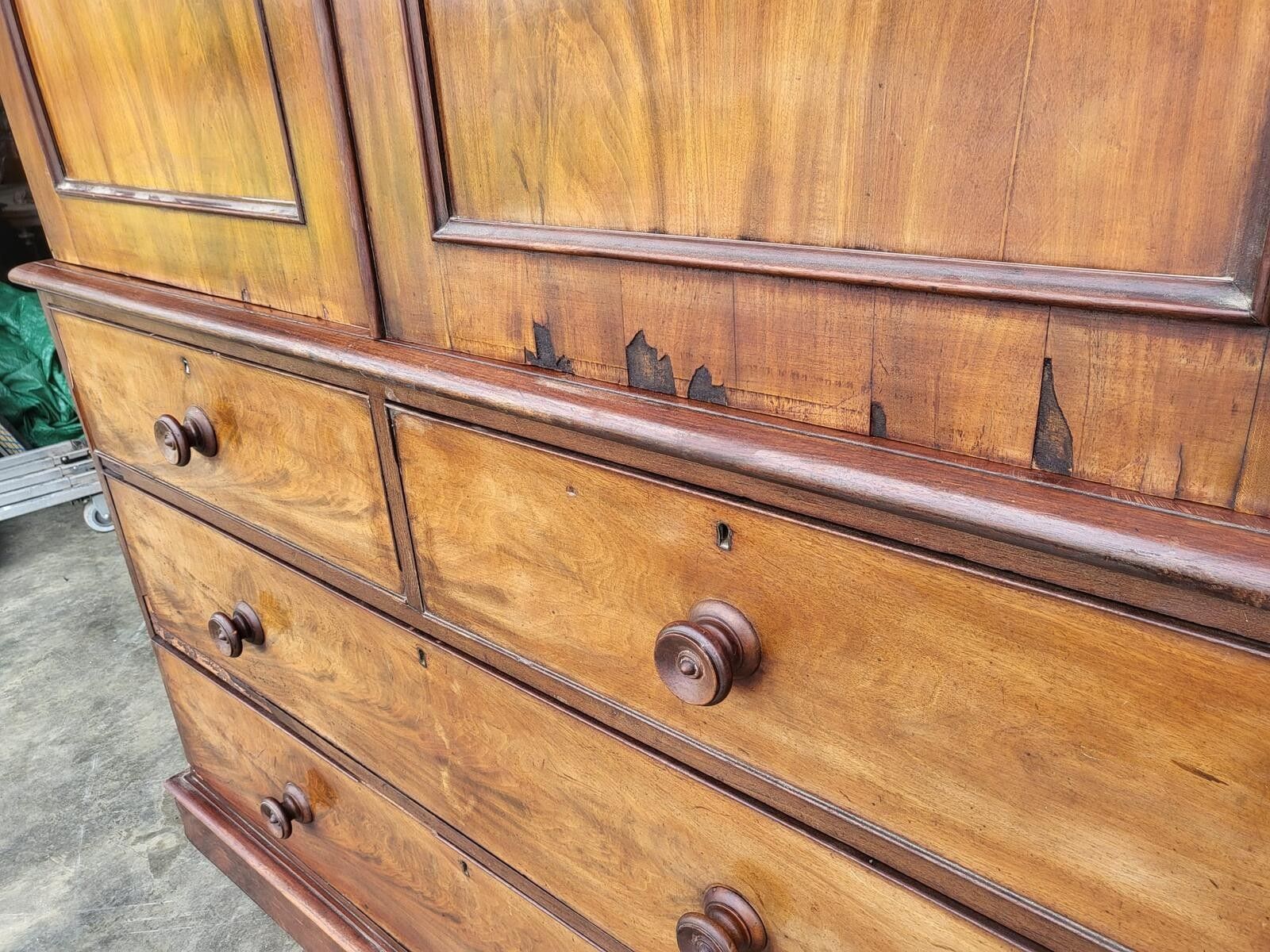 photo for sale Antique Victorian Linen Press Chest Of Drawers Wardrobe