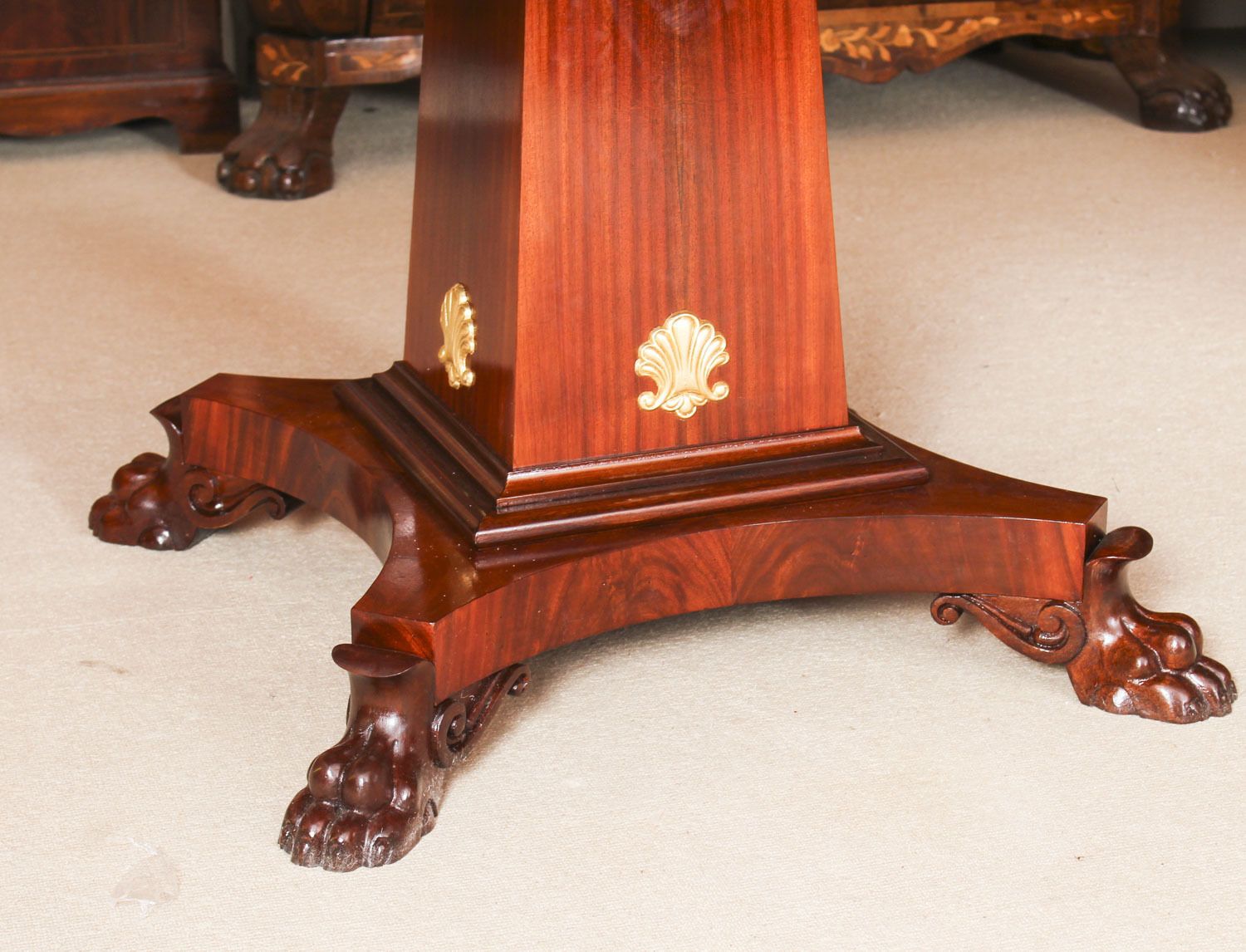 photo buy Bespoke Regency Revival Twin Base Dining Table & 14 Chairs 21st C