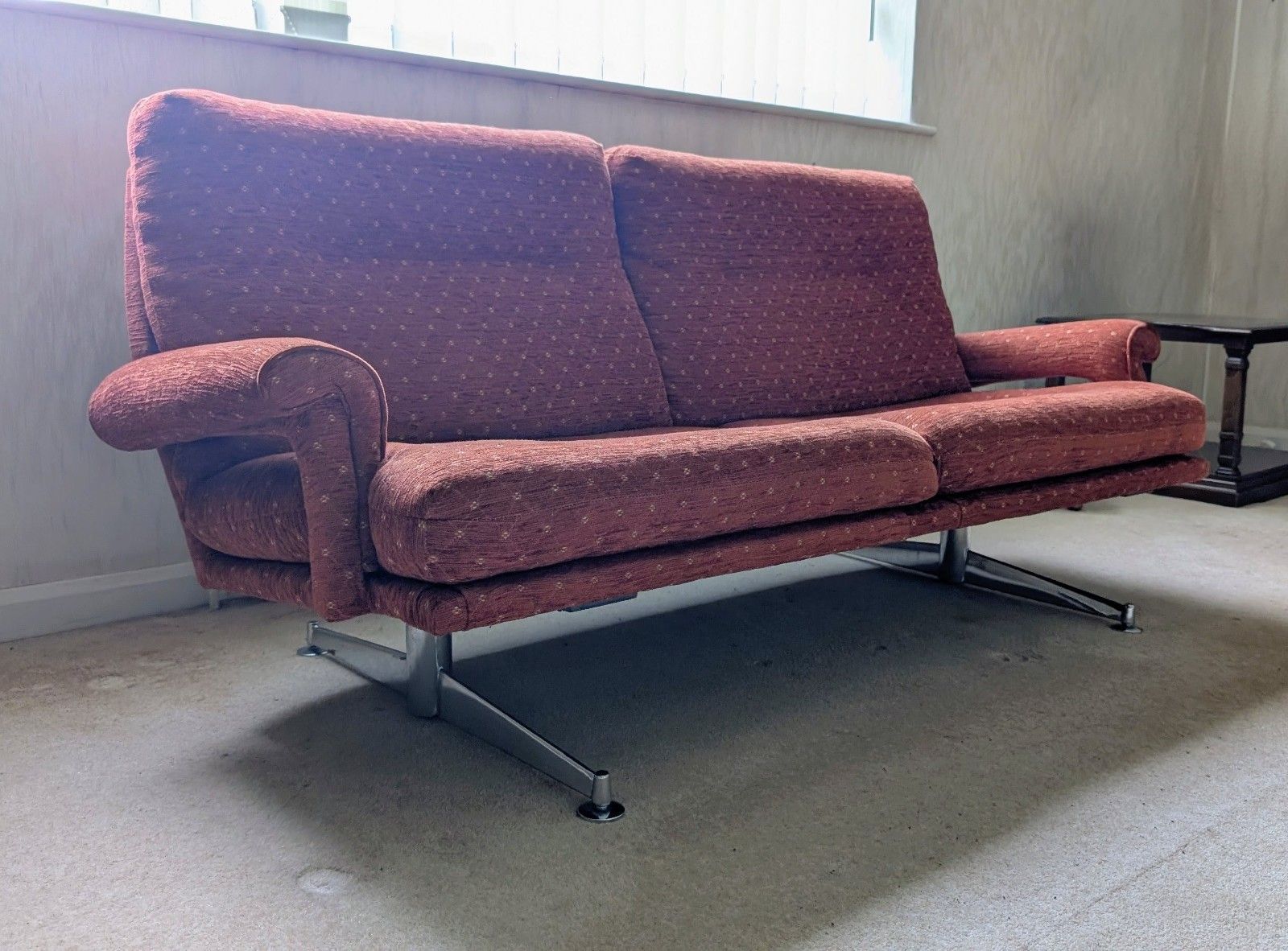 Howard Keith Hk Chrome Sofa Vintage 50s 60s 70s Heals Danish Mid Century Retro photo Furniture