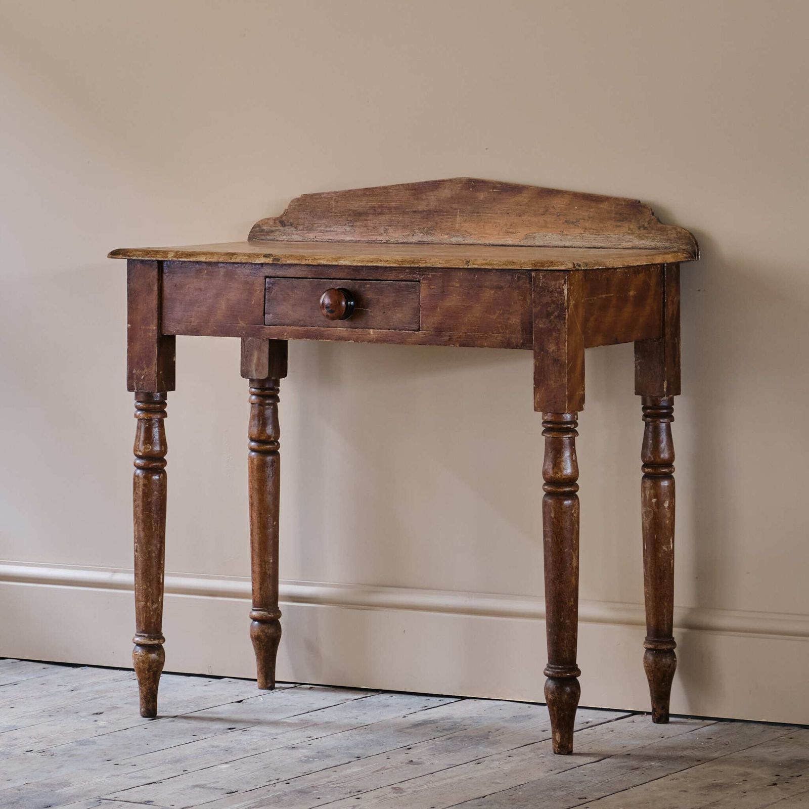 19th Century Pine Console In Original Paint photo furniture