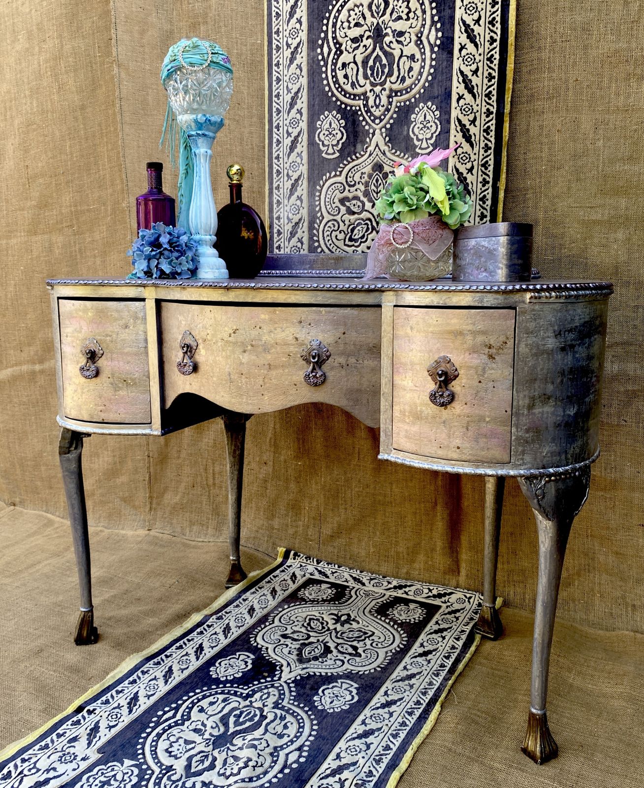 Pearlescent Vintage Dressing Table In A Re Vamp Alchemy photo Furniture