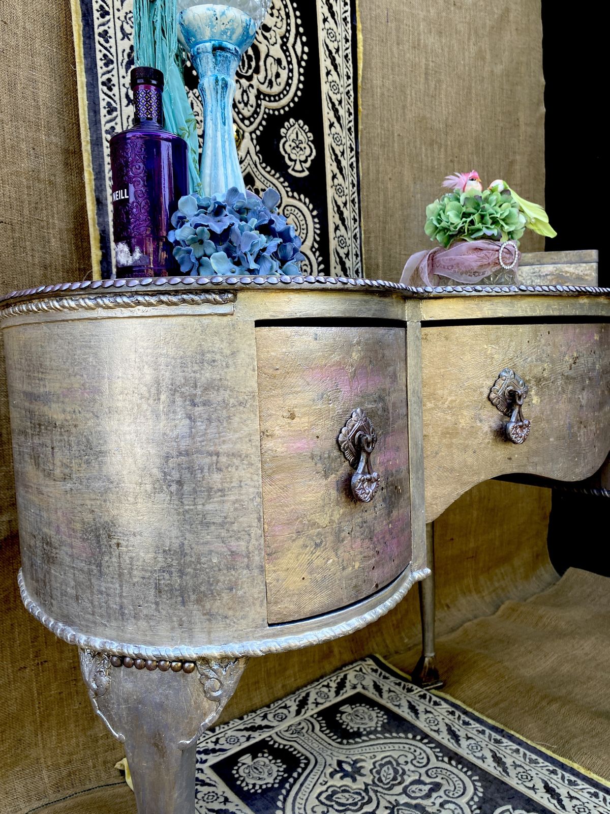 photo furniture Pearlescent Vintage Dressing Table In A Re Vamp Alchemy
