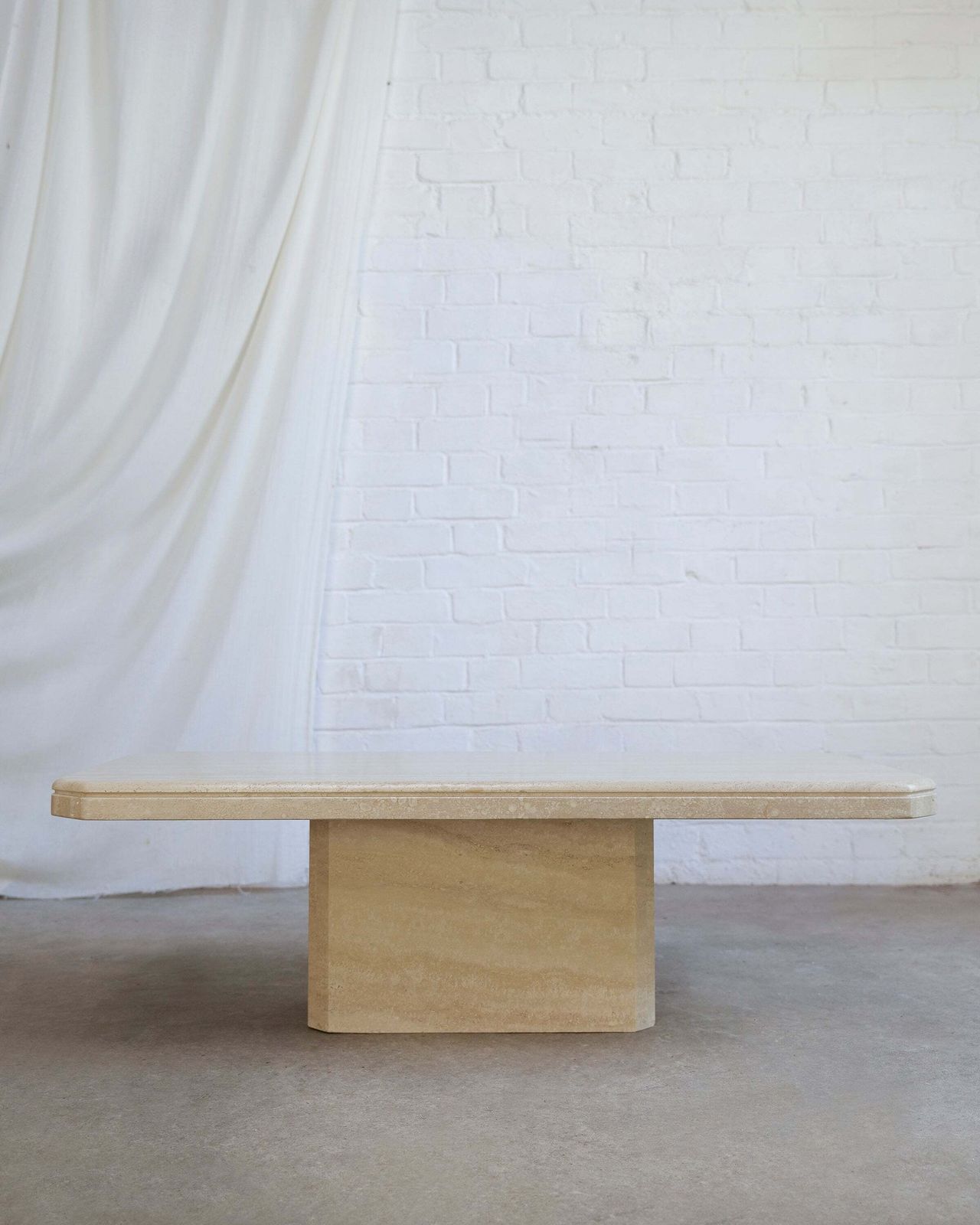 Travertine Coffee Table, 1980s photo furniture